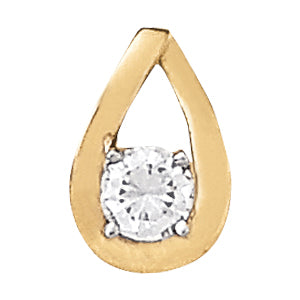 Elegant Solitaire Pendant with 1/2 Carat Total Weight Diamonds, SI1-SI2 G-H Quality
