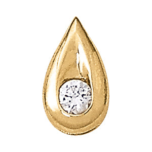 Elegant Solitaire Pendant with 1/2 Carat Total Weight Diamonds, SI1-SI2 Clarity, G-H Color