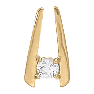 Elegant Solitaire Pendant Necklace with 0.33 Carat Total Diamond Weight, SI1-SI2 G-H Quality