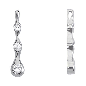 Elegant Three-Stone Diamond Pendant with Half Carat Total Weight in G-H Color
