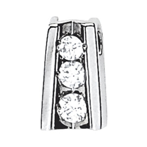 Elegant Three-Stone Diamond Pendant with 1/4 Carat Total Weight in SI1-SI2 G-H Quality