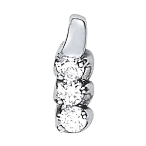 Elegant Three-Stone Diamond Pendant with 0.33 Carat Total Weight in SI1-SI2 G-H Quality
