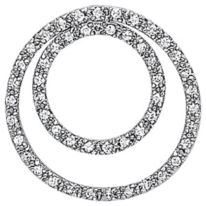 Elegant Half Carat Total Weight Diamond Circle Pendant Necklace