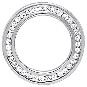 Elegant Circle Pendant with 1/3 Carat Total Weight Diamonds in SI1-SI2 Clarity