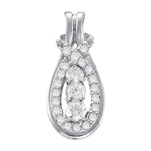 Elegant Love Knot Pendant with Half Carat Total Diamond Weight in G-H Color, SI1-SI2 Clarity