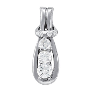 Elegant Love Knot Pendant with 1/4 Carat Total Weight Diamonds in SI1-SI2 G-H Quality