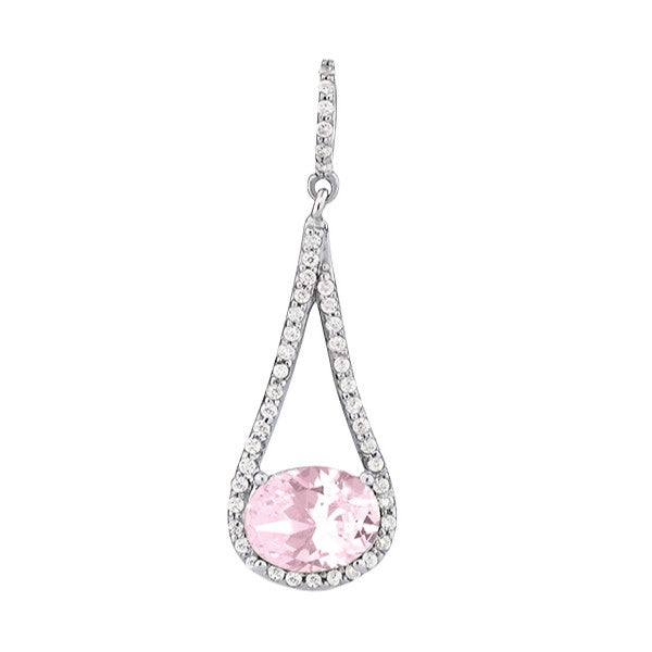 Polished Oval Diamond Pendant with 2.25 Carat Total Weight in G-H Color