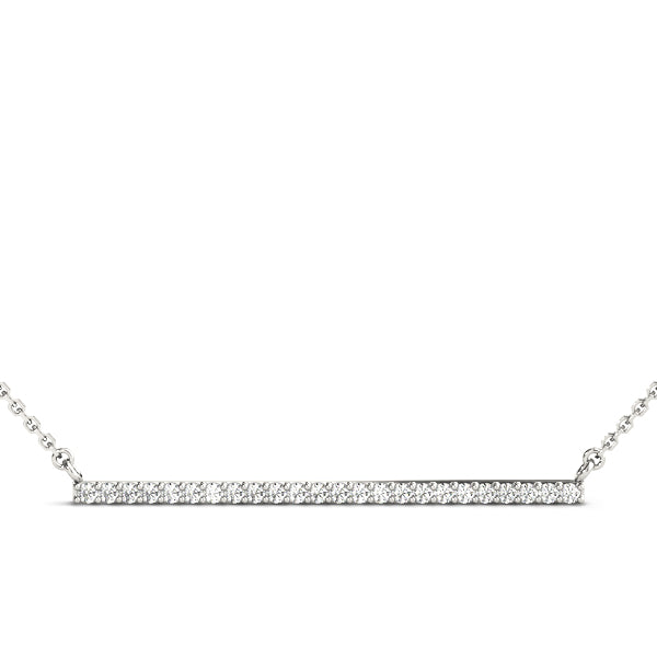 Elegant Trapeze Bar Ring with 1/8 Carat Total Weight Diamonds, SI1-SI2 G-H Quality