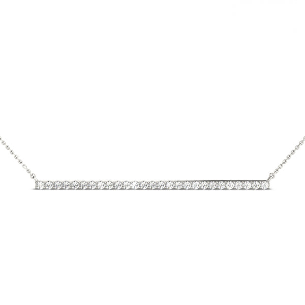 Elegant Trapeze Bar Diamond Ring with 3/8 Carat Total Weight in SI1-SI2 G-H Quality