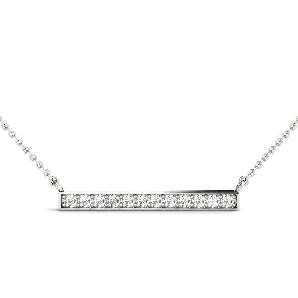 Elegant Trapeze Bar Ring with 1/4 Carat Total Weight Diamonds in SI1-SI2 G-H Quality
