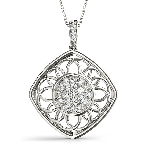 Elegant Diamond Pendant with 1/4 Carat Total Weight SI1-SI2 G-H Stones