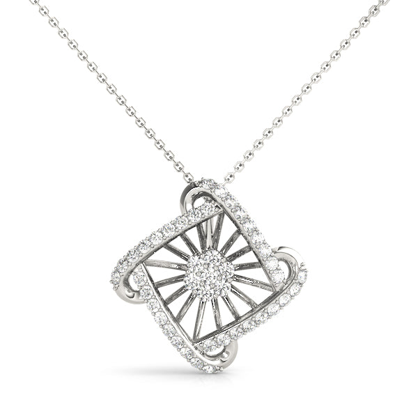 Elegant Diamond Pendant with 1/4 Carat Total Weight SI1-SI2 G-H Stones