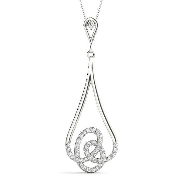 Elegant Diamond Pendant with 3/8 Carat Total Weight SI1-SI2 G-H Stones