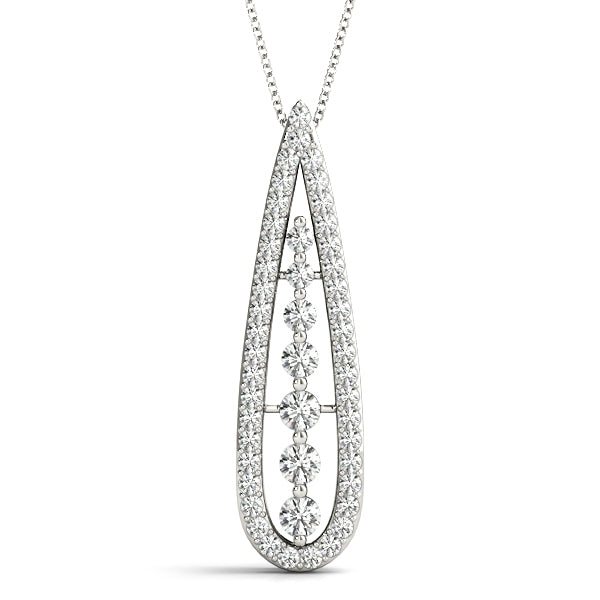 Elegant Diamond Pendant with 5/8 Carat Total Weight in G-H SI1-SI2 Quality