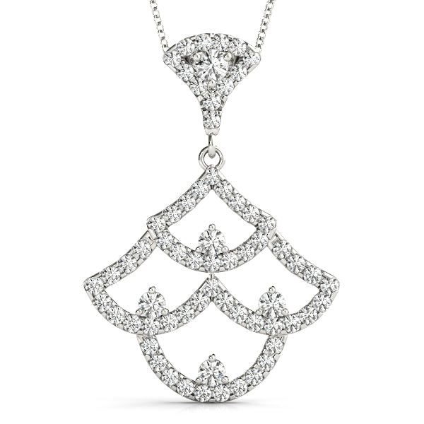 Elegant Diamond Pendant with 5/8 Carat Total Weight SI1-SI2 G-H Quality Stones