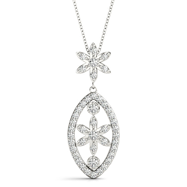 Elegant Diamond Pendant with 3/8 Carat Total Weight SI1-SI2 G-H Quality Stones