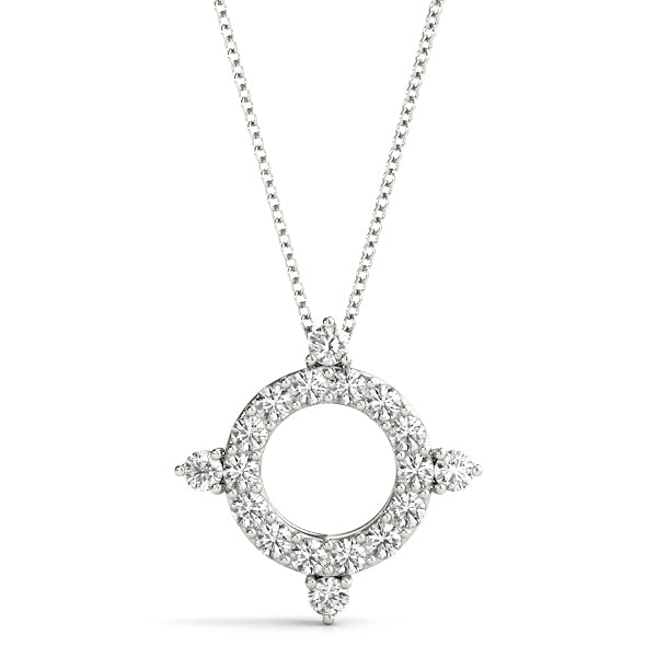 Elegant Diamond Pendant with 1/3 Carat Total Weight SI1-SI2 G-H Diamonds