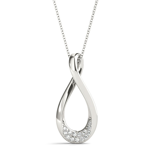 Elegant Diamond Pendant with 0.075 Carat Total Weight SI1-SI2 G-H Quality Stones