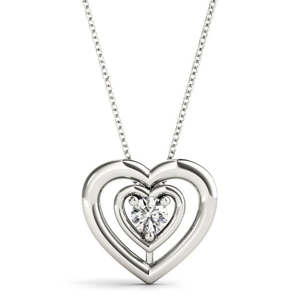Solitaire Diamond Pendant Necklace with 1/8 Carat Total Weight G-H SI1-SI2 Diamonds