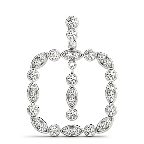 Elegant Diamond Pendant with 3/4 Carat Total Weight in SI1-SI2 G-H Quality Stones