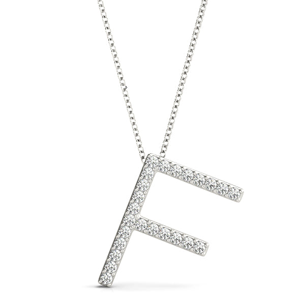 Personalized Diamond Initial Pendant with 1/6 Carat Total Weight SI1-SI2 G-H Diamonds