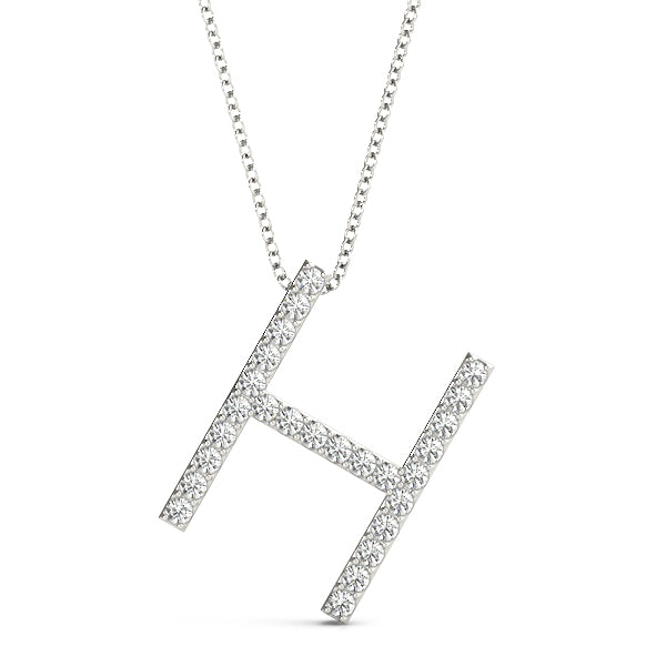 Personalized Diamond Initial Pendant with 1/6 Carat Total Weight SI1-SI2 G-H Diamonds