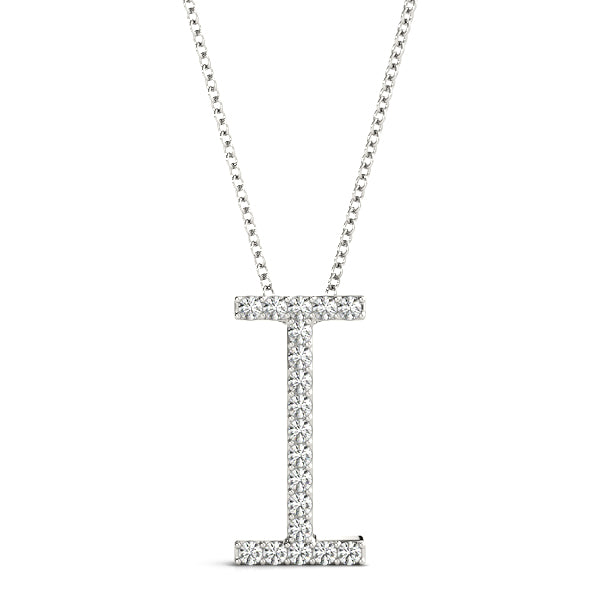 Personalized Diamond Initial Pendant with 1/8 Carat Total Weight SI1-SI2 G-H Diamonds