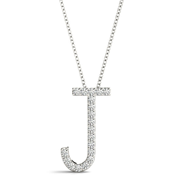 Personalized Diamond Initial Pendant with 1/8 Carat Total Weight SI1-SI2 G-H Diamonds