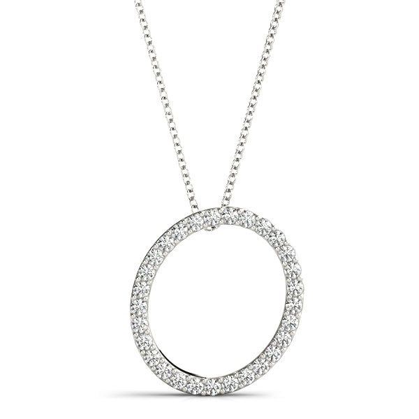 Personalized Diamond Initial Pendant with 0.174 Carat Total Weight SI1-SI2 G-H Diamonds
