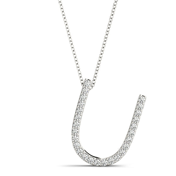 Personalized Diamond Initial Pendant with 1/6 Carat Total Weight SI1-SI2 G-H Diamonds