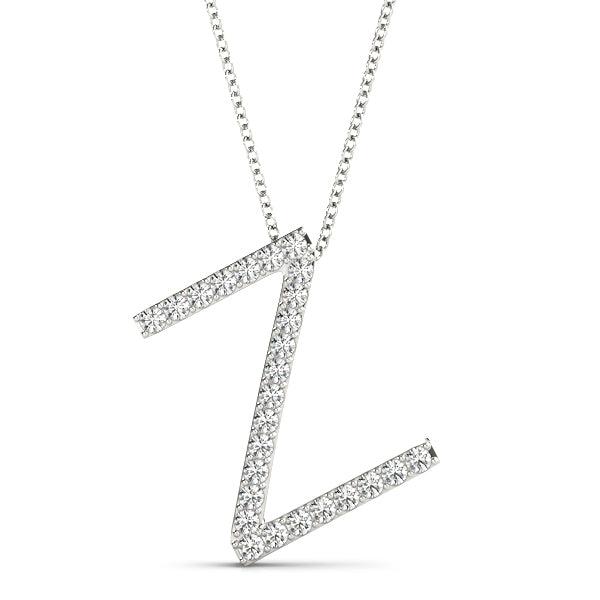 Personalized Diamond Initial Pendant with 1/6 Carat Total Weight SI1-SI2 G-H Diamonds