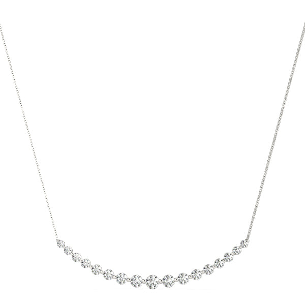 Elegant Diamond Pendant Necklace with 1.29 Carat Total Weight SI1-SI2 G-H Quality Stones