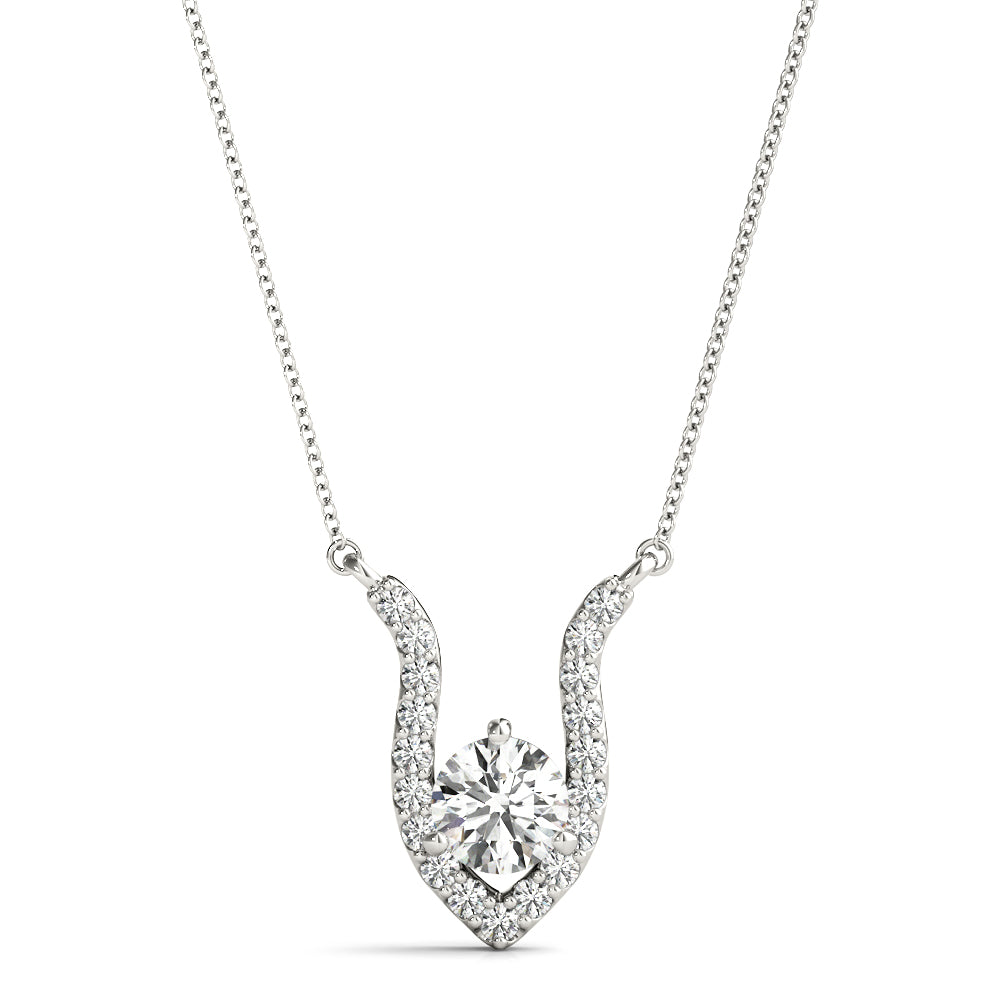 Elegant Round Diamond Pendant with 0.66 Carat Total Weight in SI1-SI2 G-H Quality