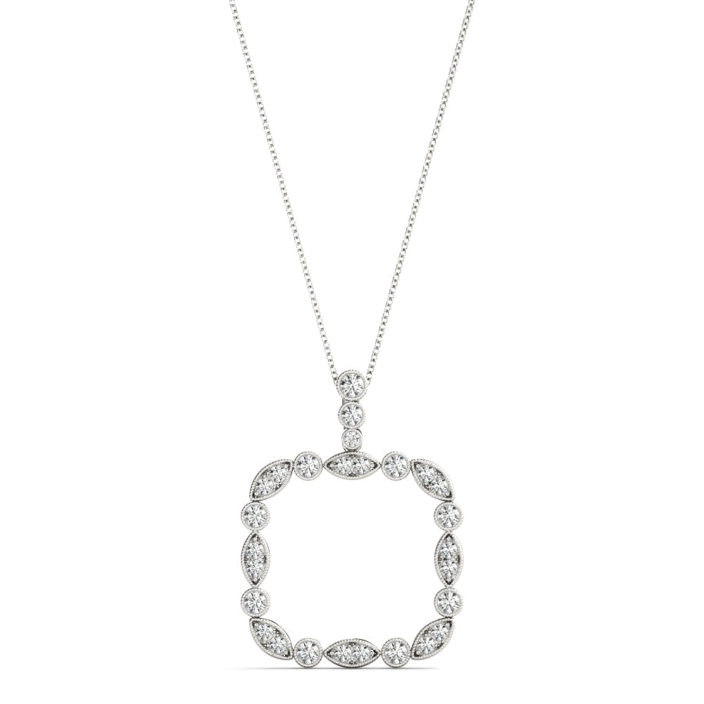 Elegant Diamond Pendant with 5/8 Carat Total Weight SI1-SI2 G-H Stones