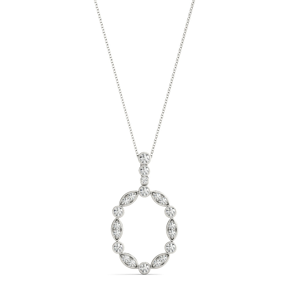 Elegant Diamond Pendant with Half Carat Total Weight in G-H SI1-SI2 Quality