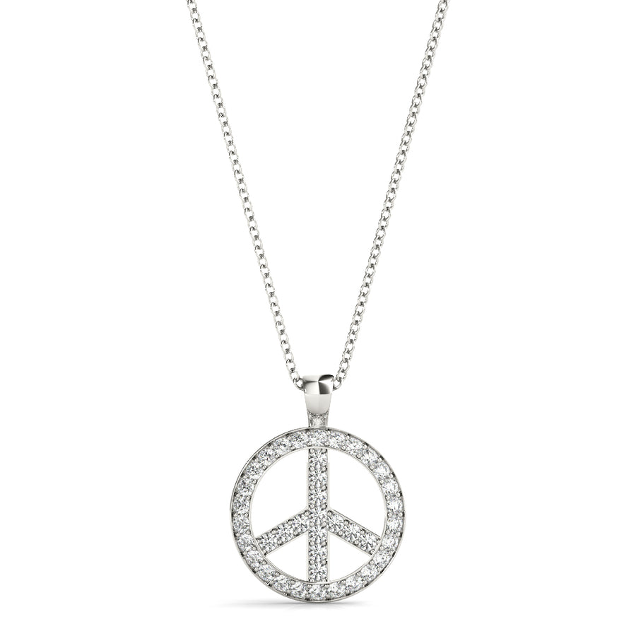 Elegant Diamond Pendant Necklace with 1/3 Carat Total Weight SI1-SI2 G-H Diamonds