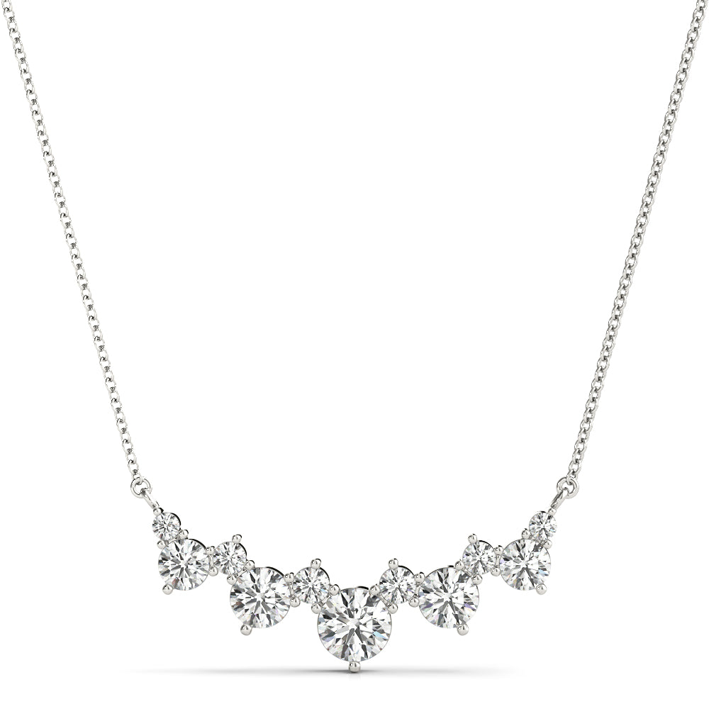 Elegant Diamond Pendant with 7/8 Carat Total Weight SI1-SI2 G-H Quality Stones
