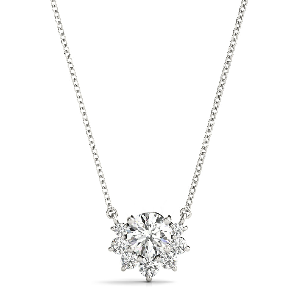 Elegant Diamond Pendant with 1/2 Carat Total Weight in SI1-SI2 G-H Quality Stones