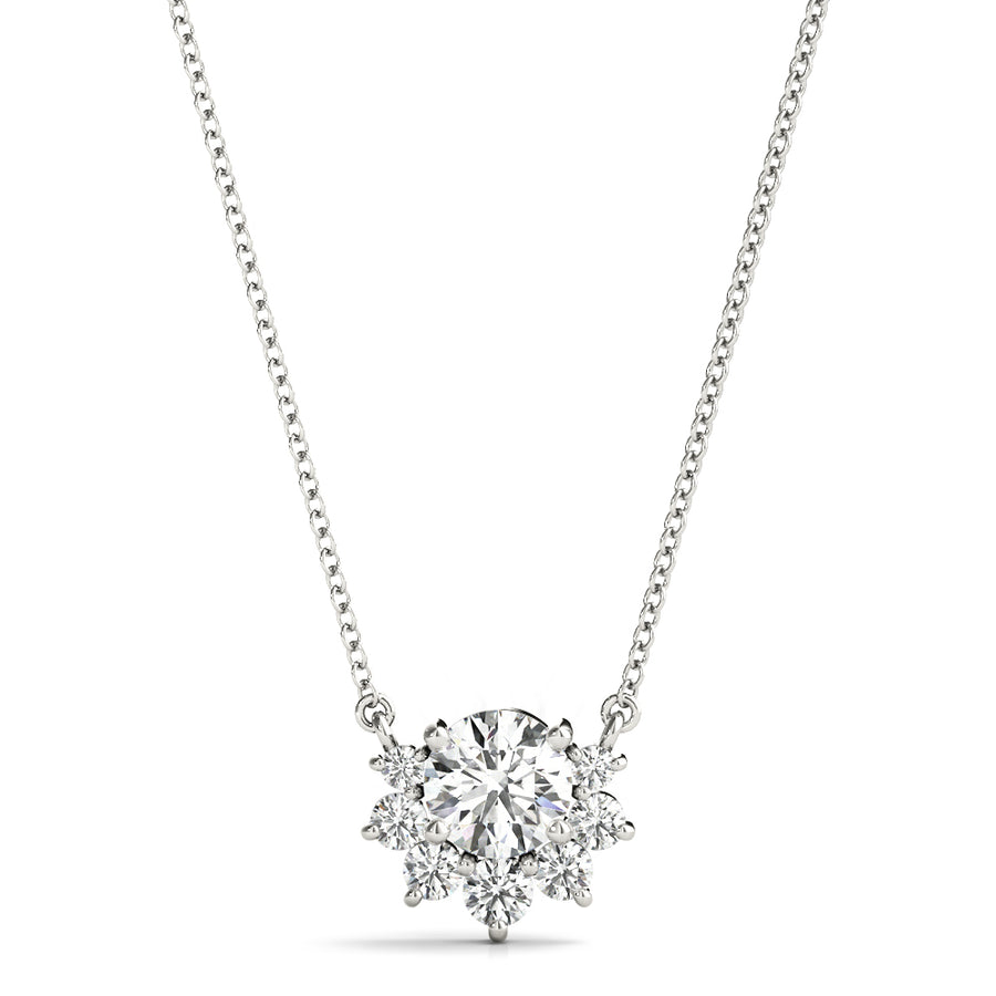 Elegant Diamond Pendant with 1/2 Carat Total Weight in SI1-SI2 G-H Quality Stones