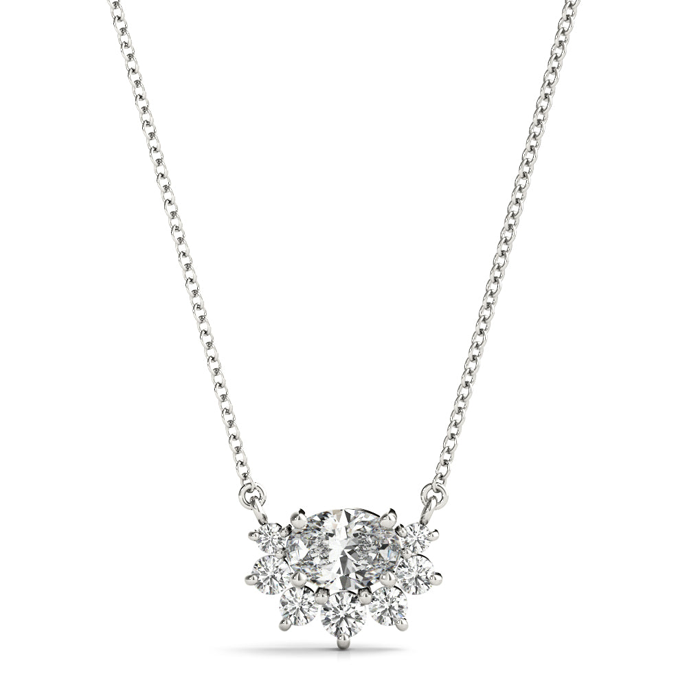 Elegant Diamond Pendant Necklace with 0.38 Carat Total Weight SI1-SI2 G-H Quality Stones