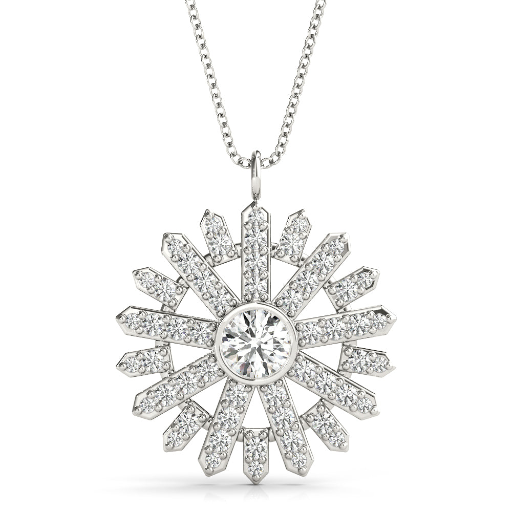 Elegant Diamond Pendant with 0.75 Carat Total Weight in G-H SI1-SI2 Quality Stones