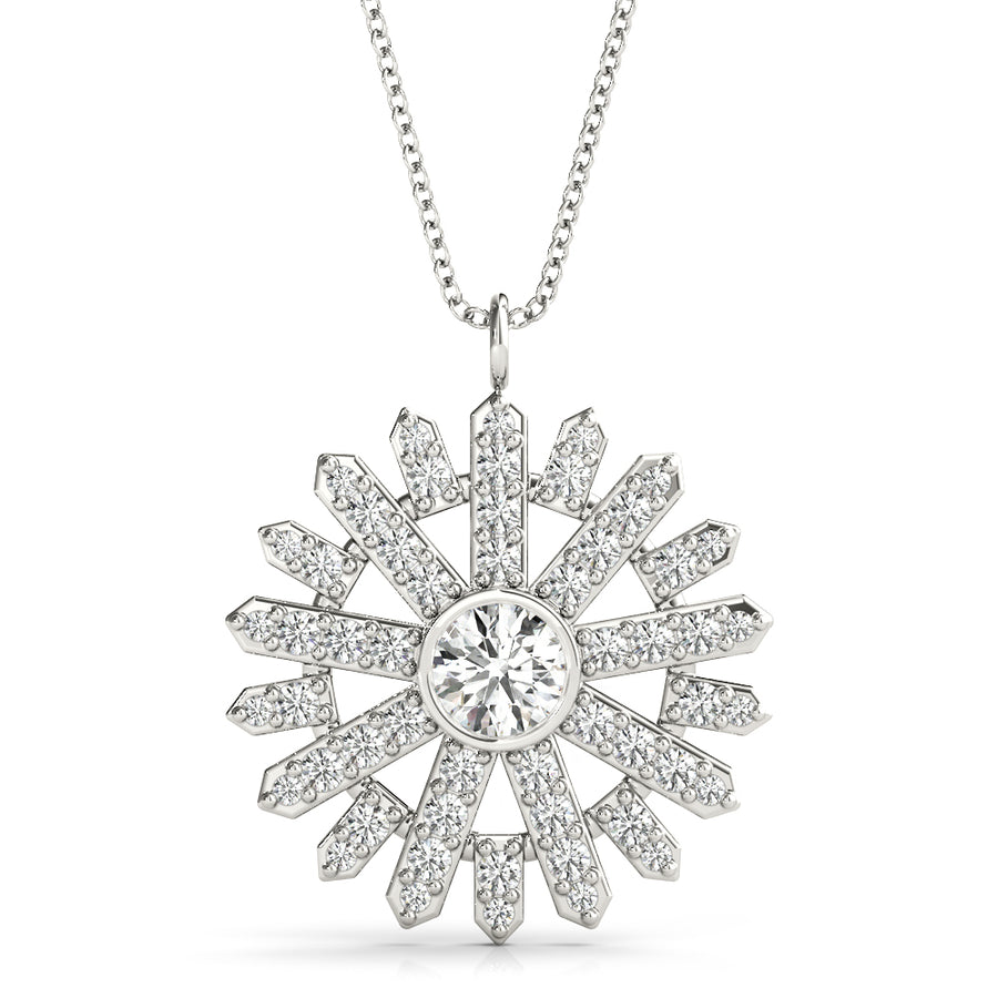 Elegant Diamond Pendant with 0.75 Carat Total Weight in G-H SI1-SI2 Quality Stones