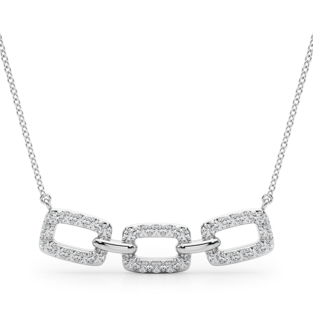 Elegant Diamond Pendant Necklace with 0.32 Carat Total Weight SI1-SI2 G-H Stones