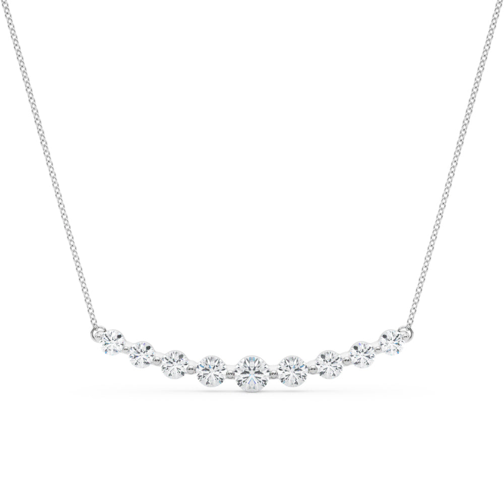 Elegant Diamond Necklace with 1/2 Carat Total Weight SI1-SI2 G-H Quality Stones