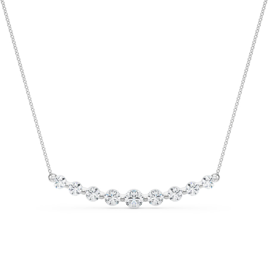 Elegant Diamond Necklace with 1/2 Carat Total Weight SI1-SI2 G-H Quality Stones