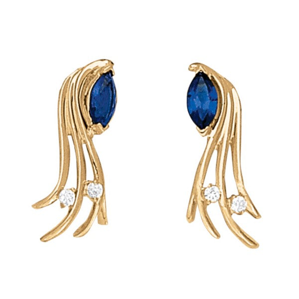 EARRING 7X3 MARQUISE-LEFT