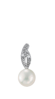 EARRING 6MM PEARL CENTER EARRING - Image 2