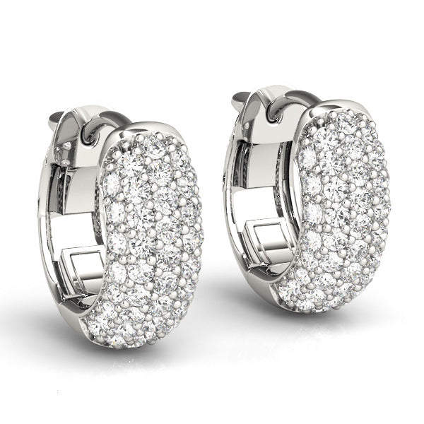 .5 INCH 5 ROW PAVE EARRINGS - Image 2