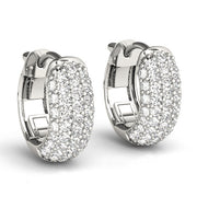 .5 INCH 5 ROW PAVE EARRINGS - Image 2