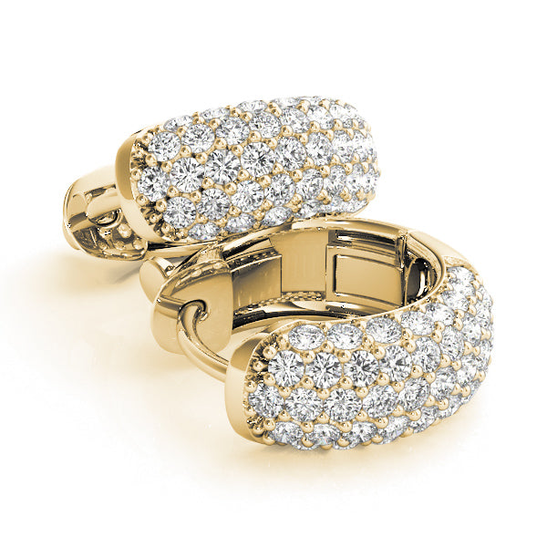 .5 INCH 5 ROW PAVE EARRINGS - Image 5